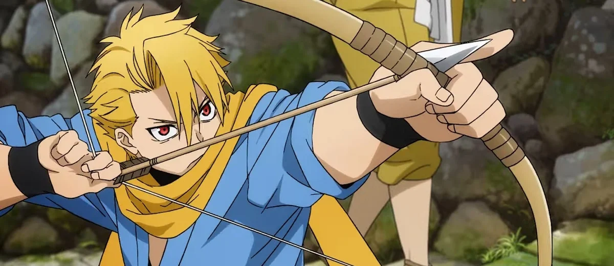 Pôster oficial de Daemons do Reino das Sombras, destacando Yuru, Asa e o clima sobrenatural da série