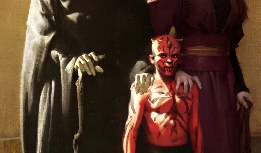 Darth Maul: Trajetória completa no Disney+ Maul mutilado em Lotho Minor, cercado por sucata e metal retorcido, cena sombria de Star Wars