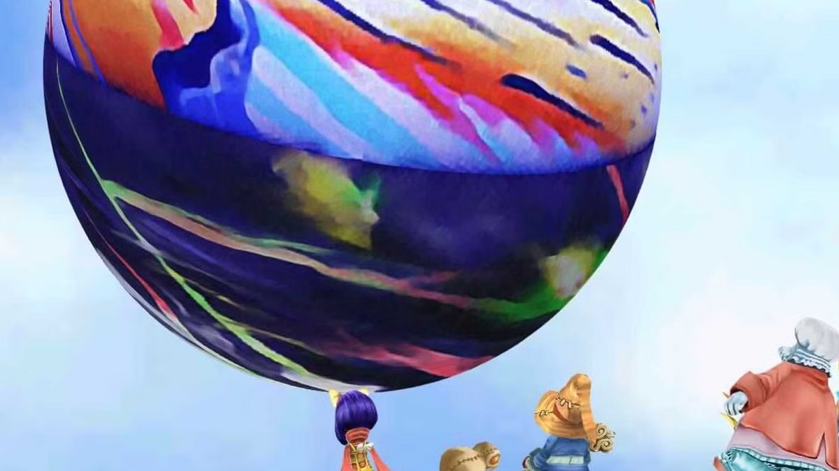 Warmech de Final Fantasy I em combate dentro da ponte da aeronave, com visual de máquina ameaçadora