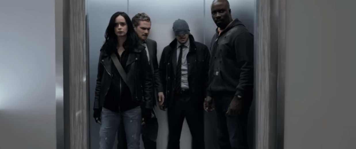 Defensores em Demolidor: Renascido agitam o set