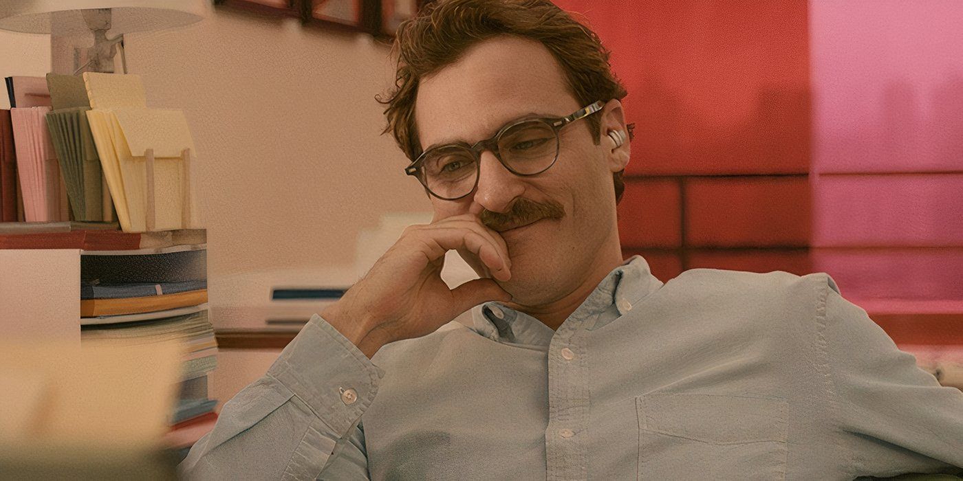 10 filmes de ficção científica com roteiro impecável Joaquin Phoenix como Theodore em Ela, usando o sistema operacional Samantha em um cenário urbano delicado