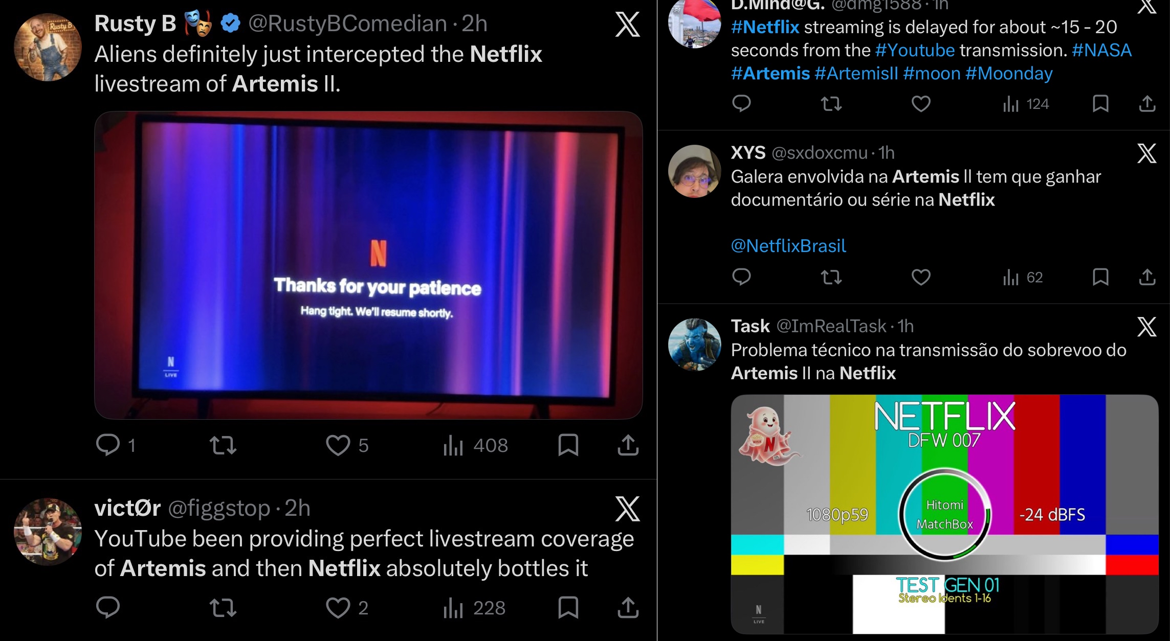 Netflix Problems Artemis Livestream