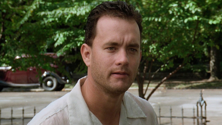 Tom Hanks as Jimmy Dugan looking angry in A League of Their Own (1992)